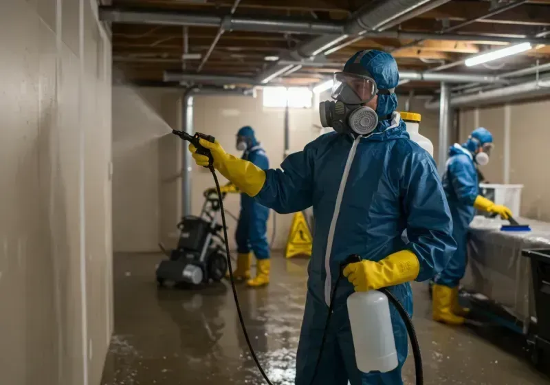 Basement Sanitization and Antimicrobial Treatment process in Altavista, VA